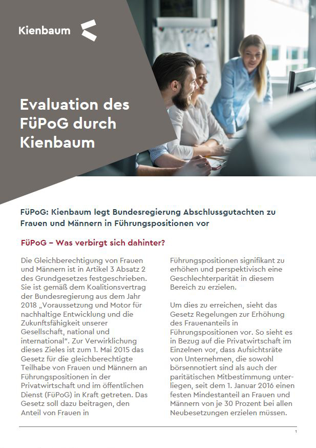 Evaluation des FüPoG durch Kienbaum